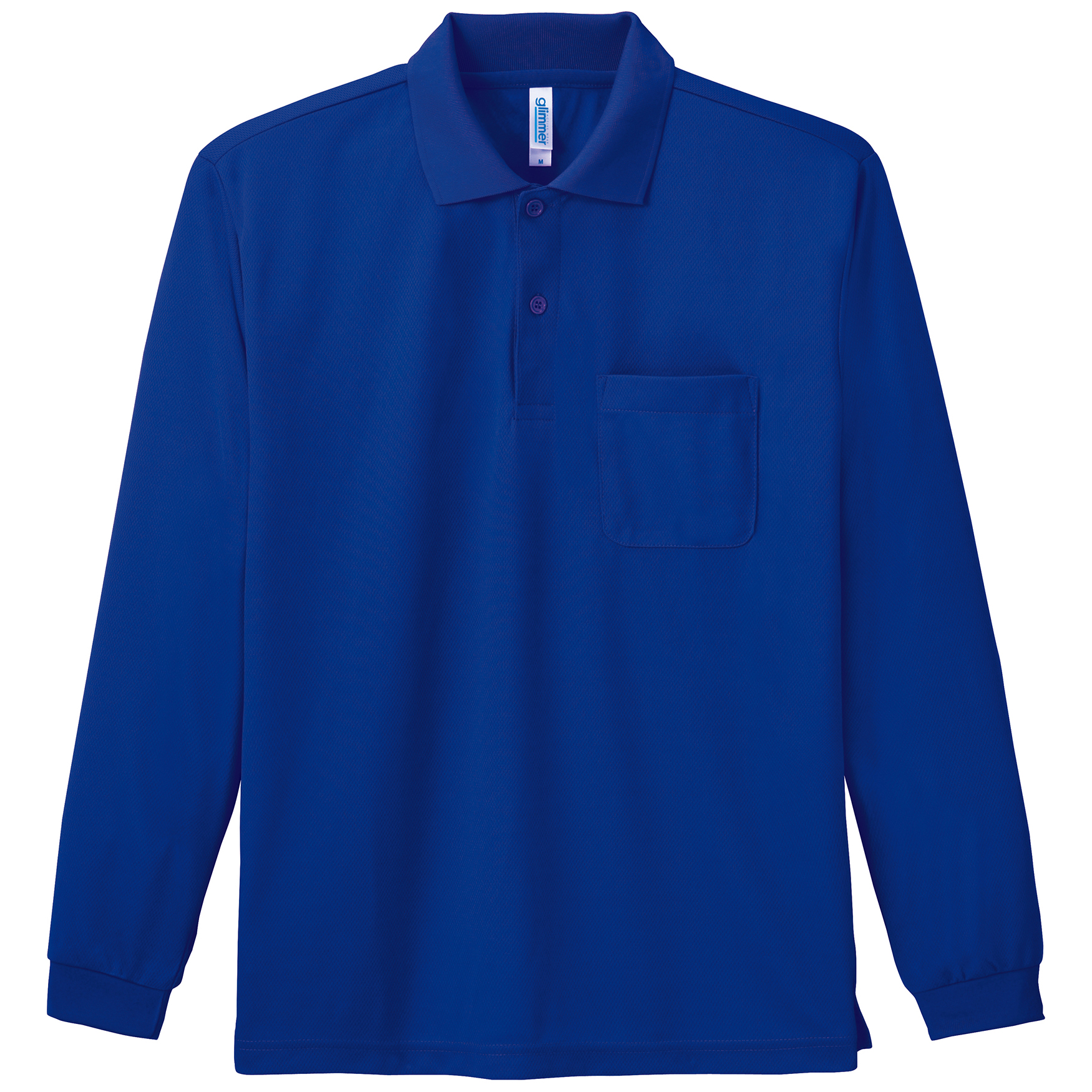 4.4オンスドライ長袖ポロシャツ（ポケット付）【00335-ALP】