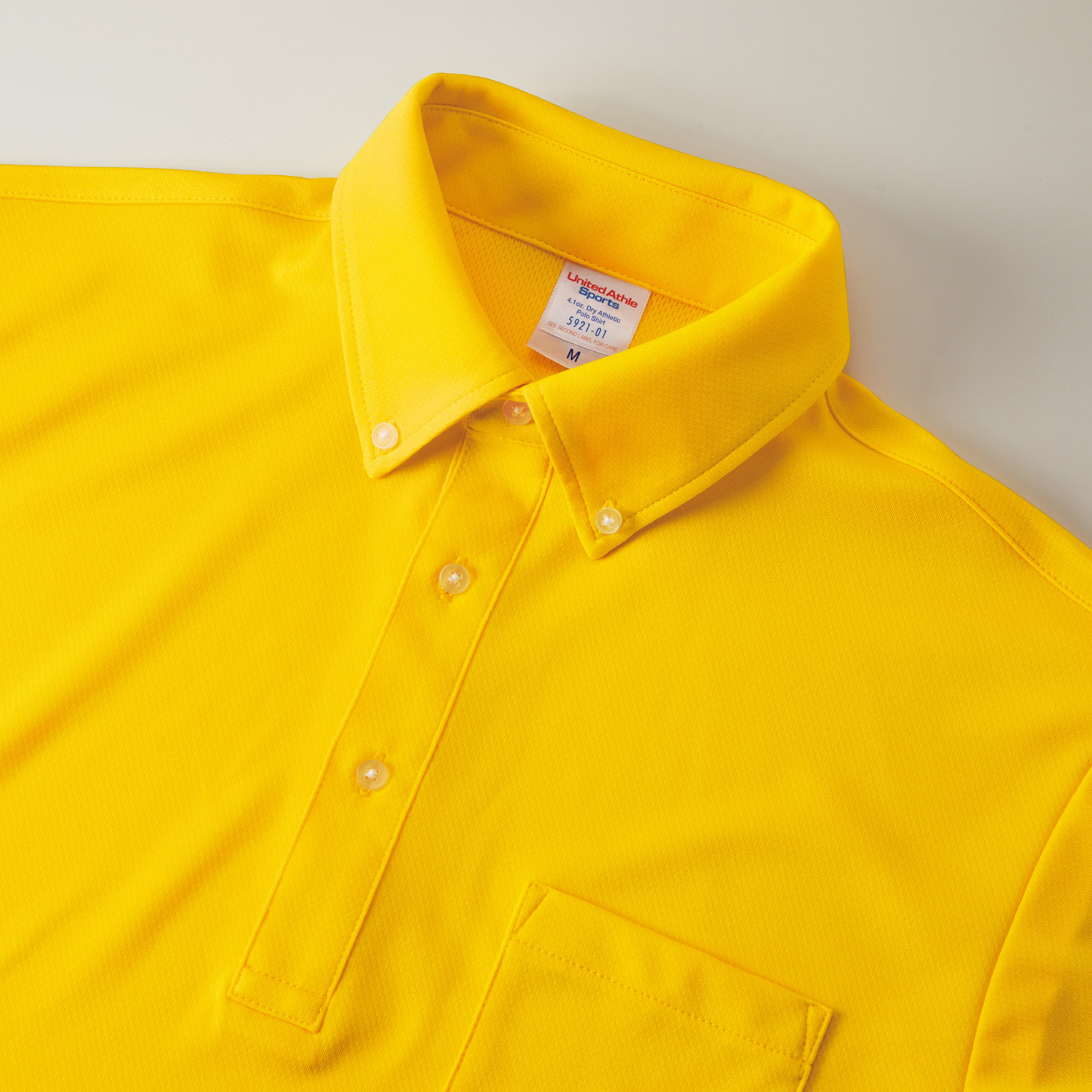 4.1オンス ドライアスレチック ポロシャツ（ボタンダウン）（ポケット付）【5921-01】
